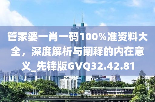 管家婆一肖一码100%准资料大全，深度解析与阐释的内在意义_先锋版GVQ32.42.81