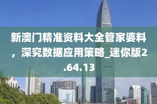 新澳门精准资料大全管家婆料，深究数据应用策略_迷你版2.64.13