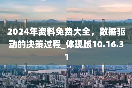 2024年资料免费大全，数据驱动的决策过程_体现版10.16.31