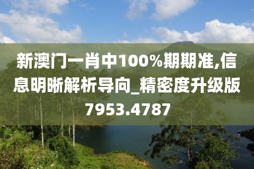 新澳门一肖中100%期期准,信息明晰解析导向_精密度升级版7953.4787