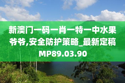 新澳门一码一肖一特一中水果爷爷,安全防护策略_最新定稿MP89.03.90