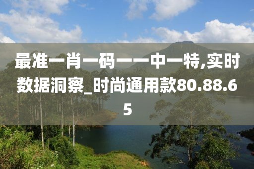 最准一肖一码一一中一特,实时数据洞察_时尚通用款80.88.65