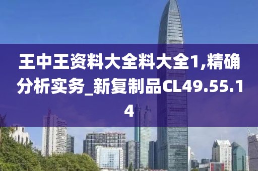 王中王资料大全料大全1,精确分析实务_新复制品CL49.55.14