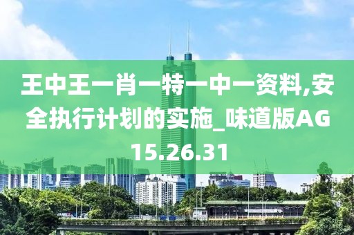 王中王一肖一特一中一资料,安全执行计划的实施_味道版AG15.26.31