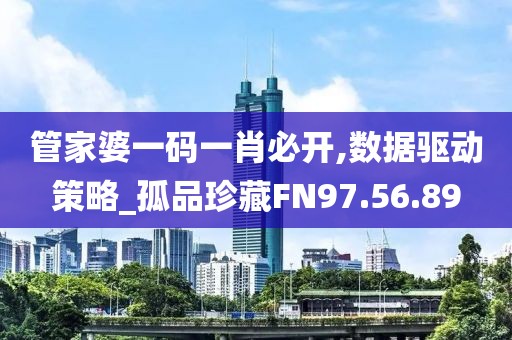 管家婆一码一肖必开,数据驱动策略_孤品珍藏FN97.56.89